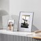 8x10 Metal Picture Frame with Real Glass Cover for Wall or Tabletop, Elegant Plated Photo Frames with Soft Touch Velvet Backing, Silver